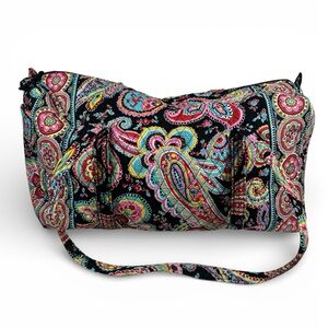 Vera Bradley Quilted Weekend Travel Duffle Bag~ Retired Parisian Paisley Print